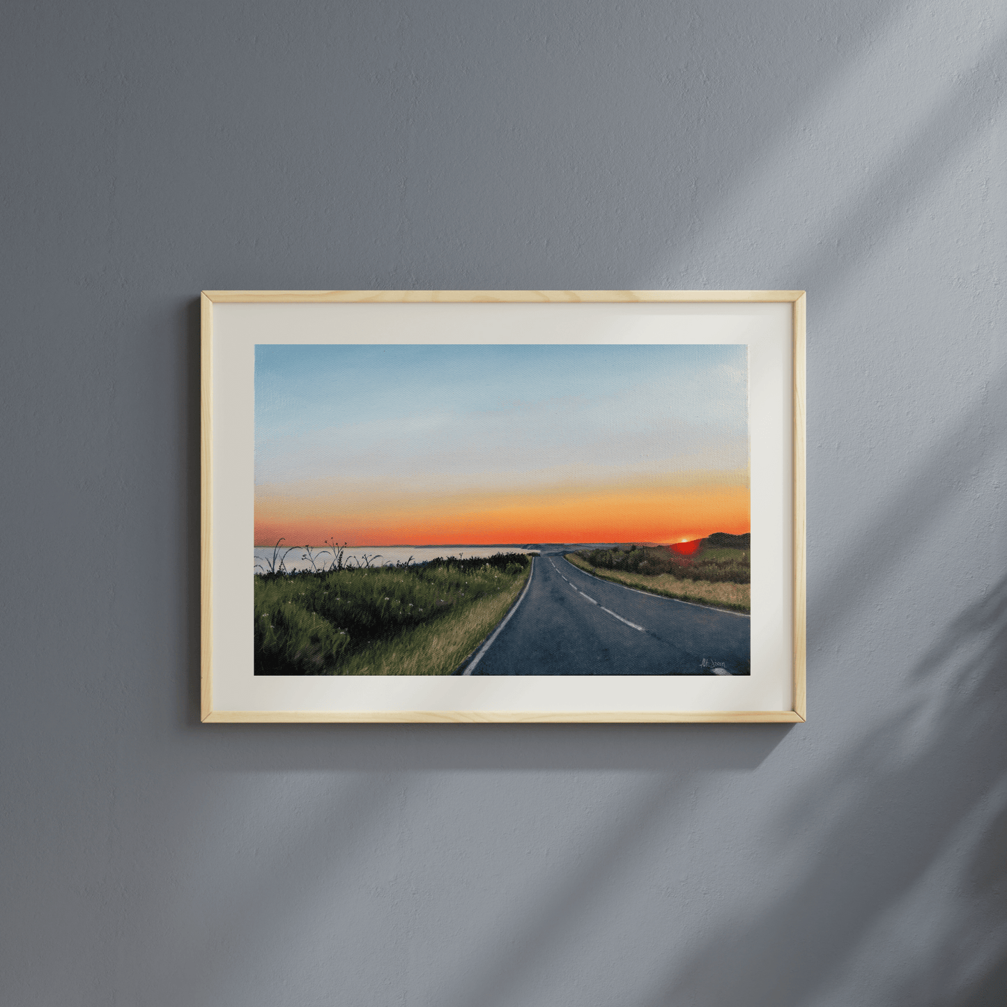 Sunset Coast Road - Limited Edition A4 Art Print