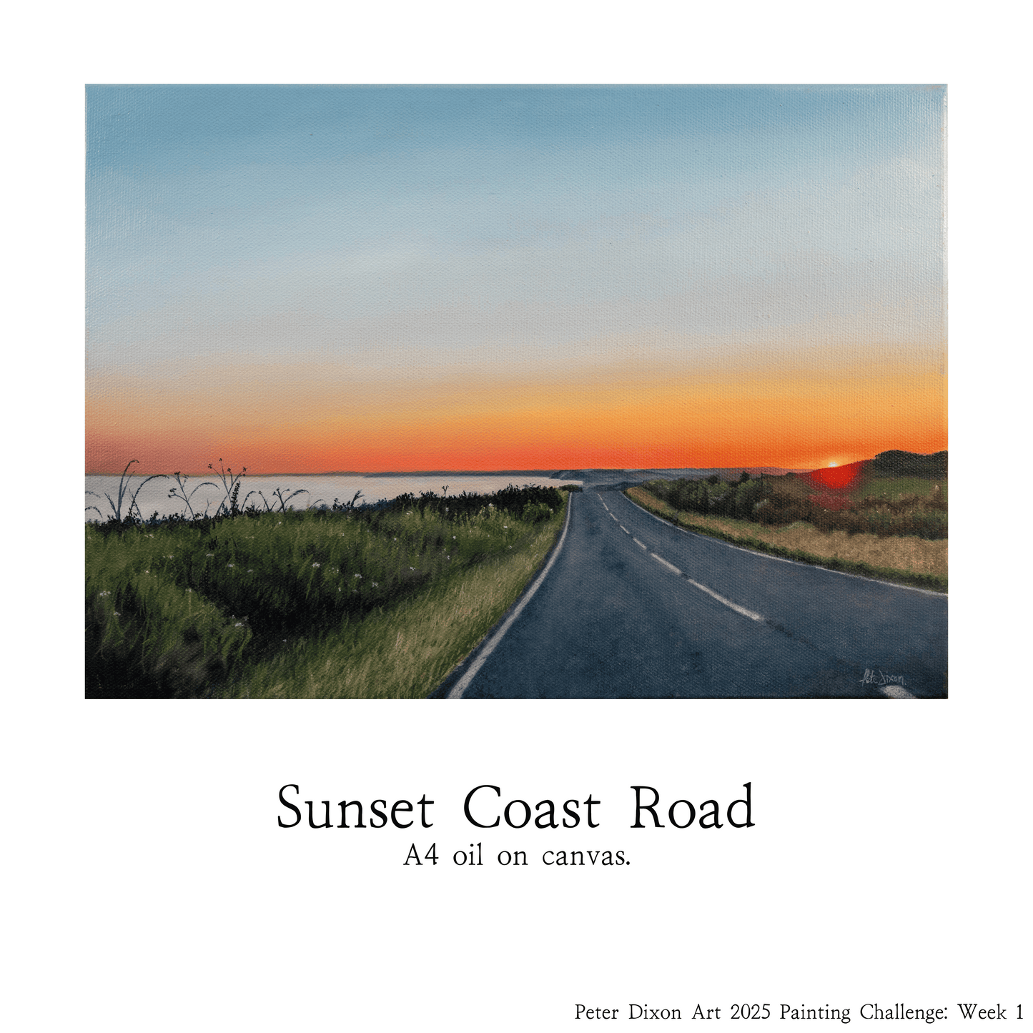 Sunset Coast Road - Original Painting