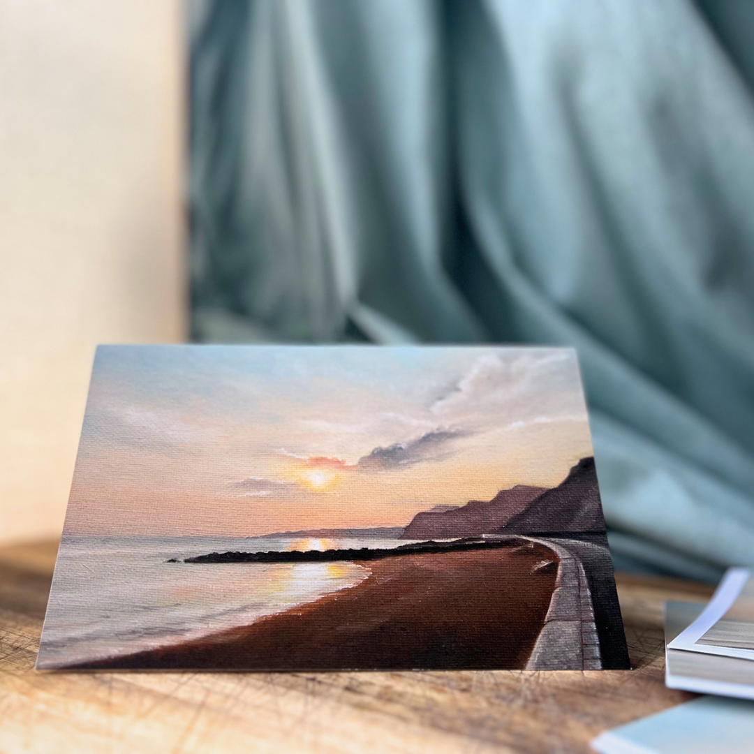 Looking Across Lyme Bay Greeting Cards