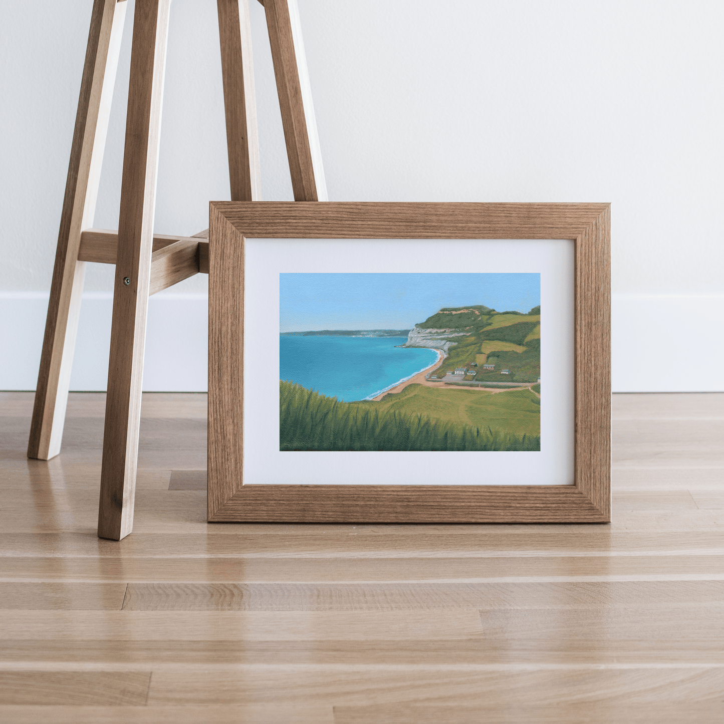 Golden Cap Over Seatown - A5 Art Print