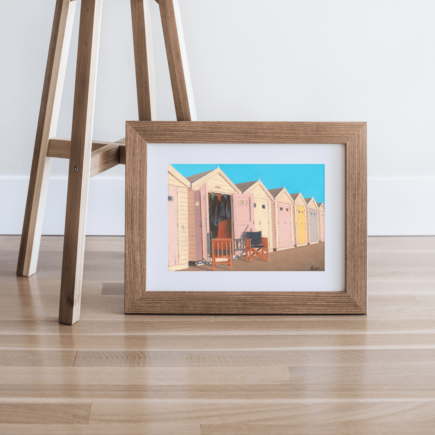 Lyme Regis Beach Huts - A5 Art Print