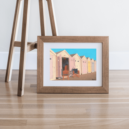 Lyme Regis Beach Huts - A5 Art Print