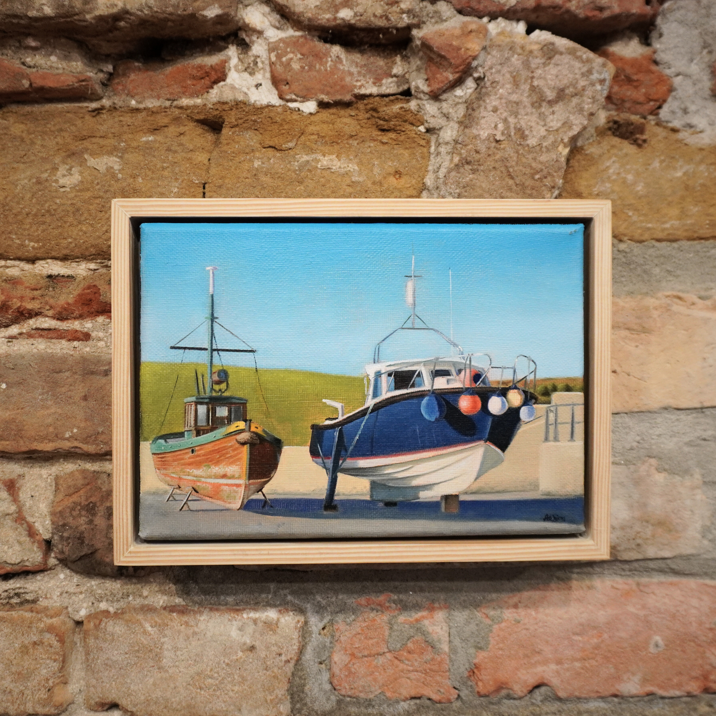 Original Painting - West Bay Fishing Boats