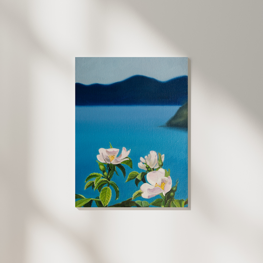 Original Painting: Cinque Terre Wild Roses