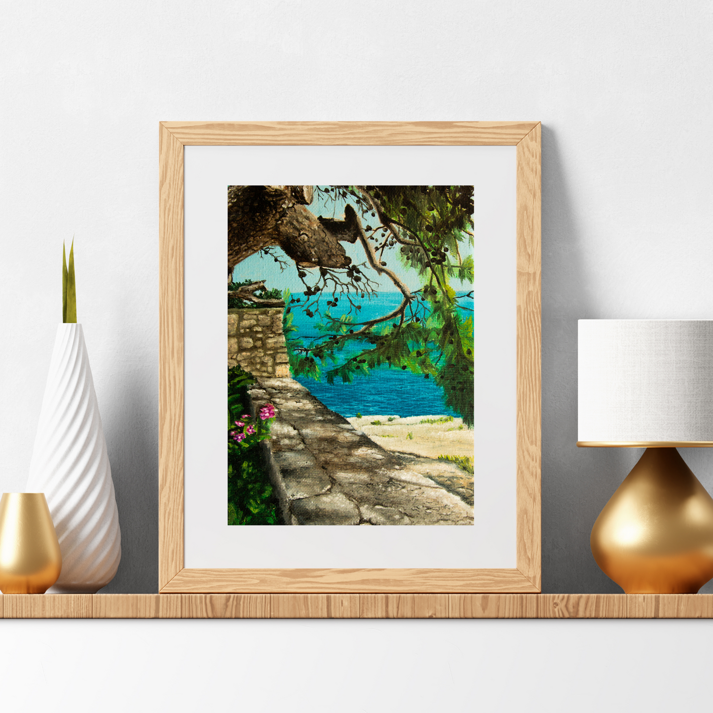 Cliff Garden in Peniscola - A5 Art Print