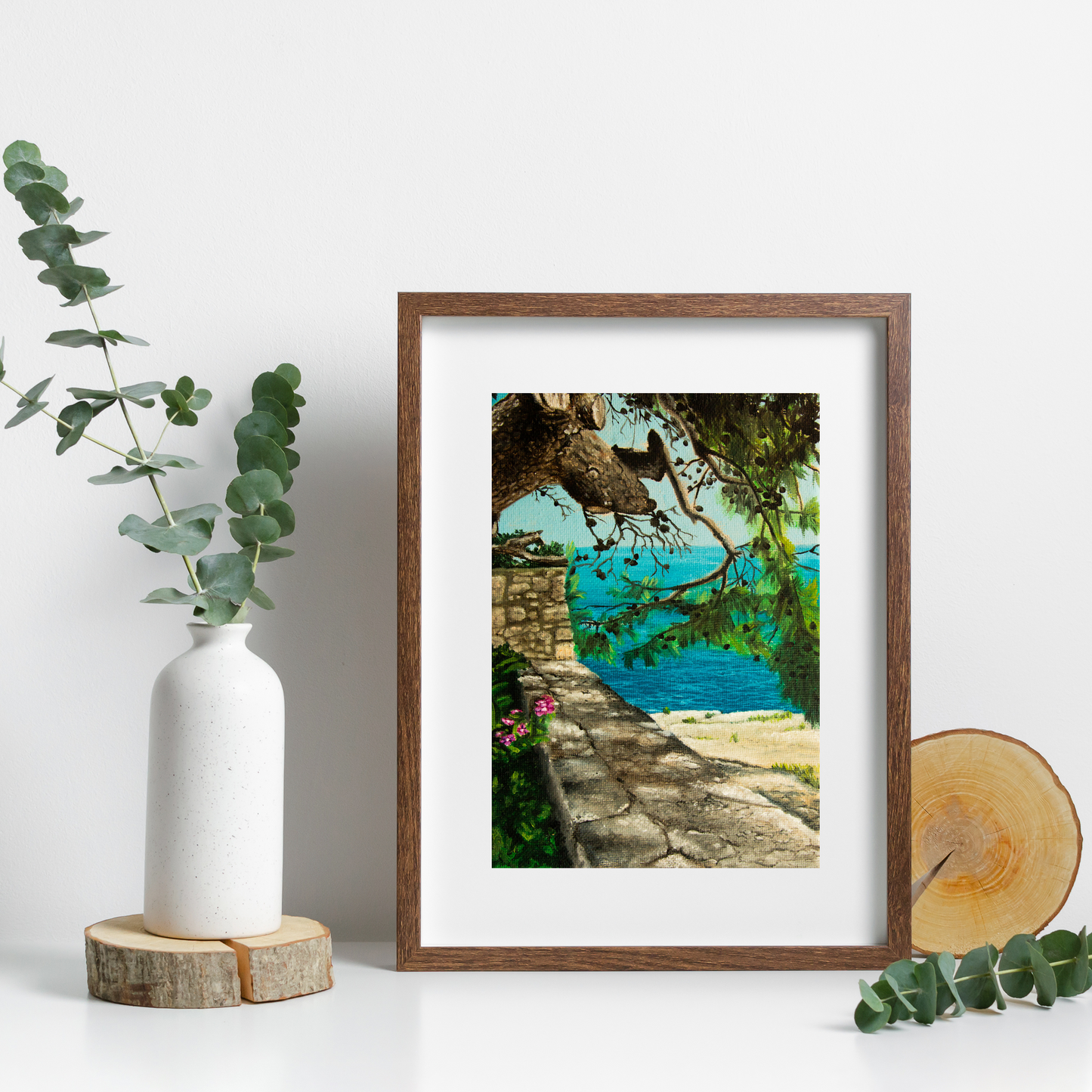 Cliff Garden in Peniscola - A5 Art Print