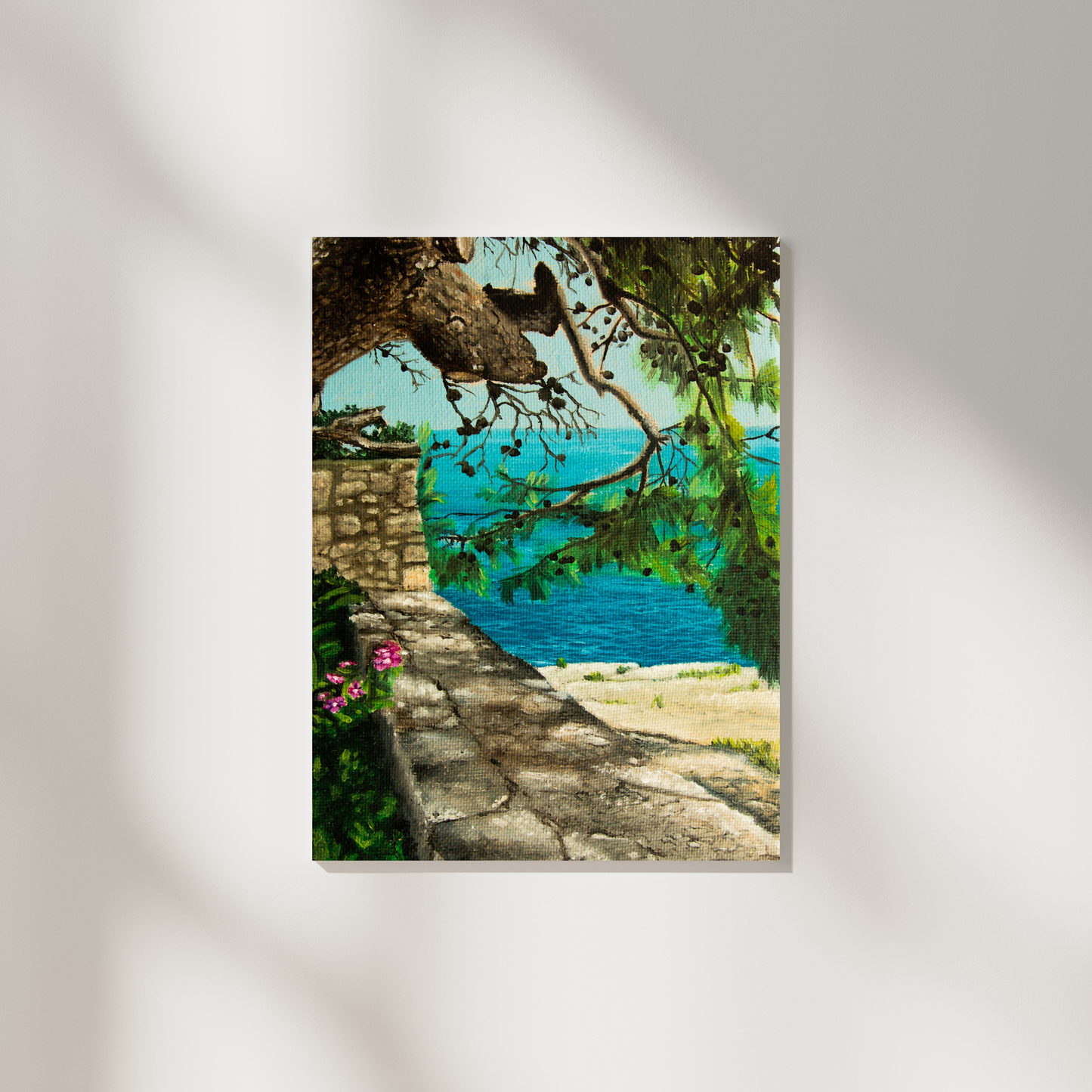 Original Painting: Cliff Garden in Peniscola