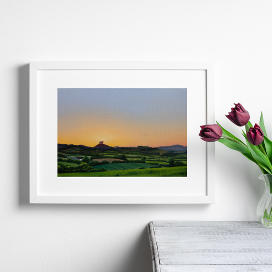 Colmer's Hill Sunset - A5 Art Print