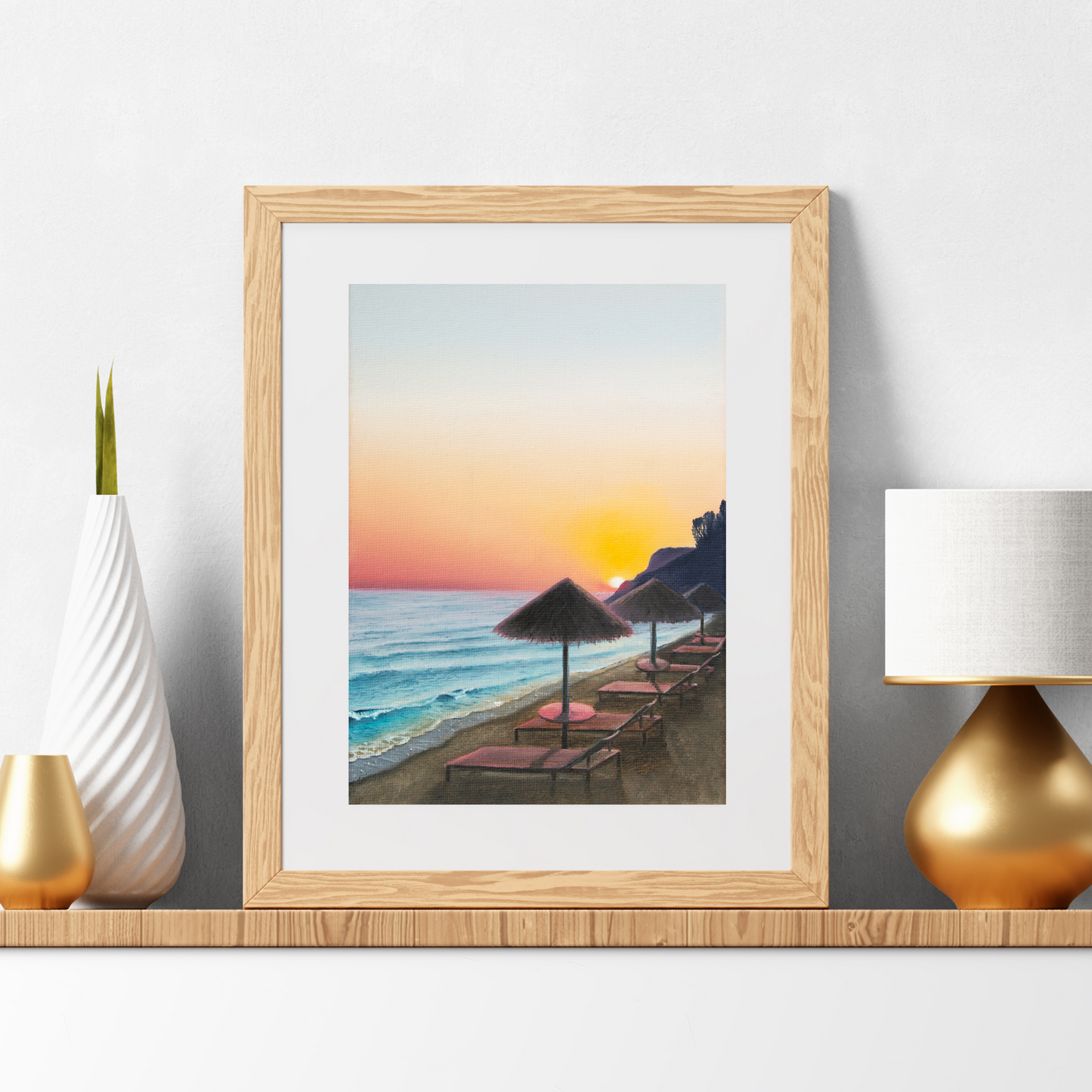 Cyprus Sunset - A5 Art Print