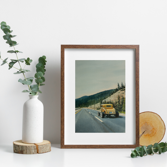 Hot Rod Road Trip - A5 Art Print