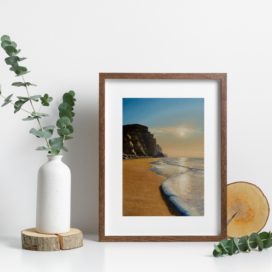 West Bay Cliffs - A5 Art Print