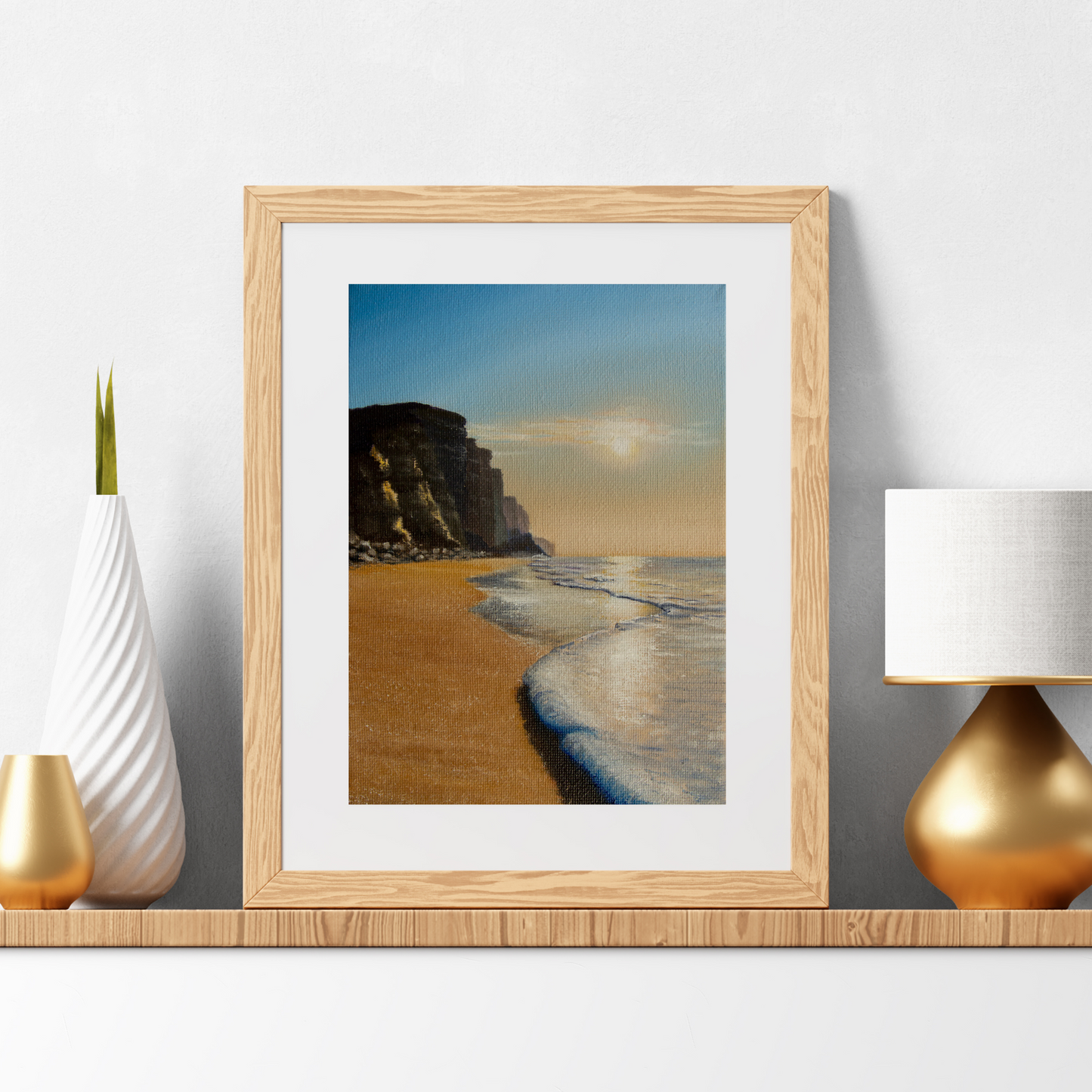 West Bay Cliffs - A5 Art Print